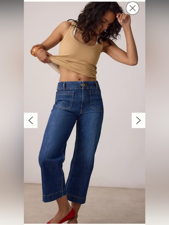 Maeve Denim - Maeve Colette High-Rise Wide-Leg Cropped Jeans